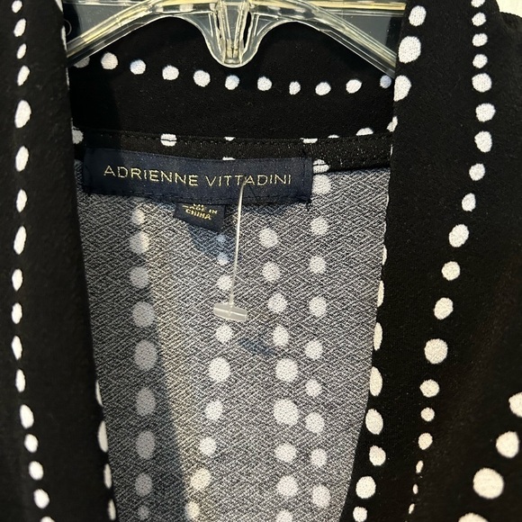 NWOT Adrienne Vittadini Black/White Knit Front Tie - Picture 2 of 9